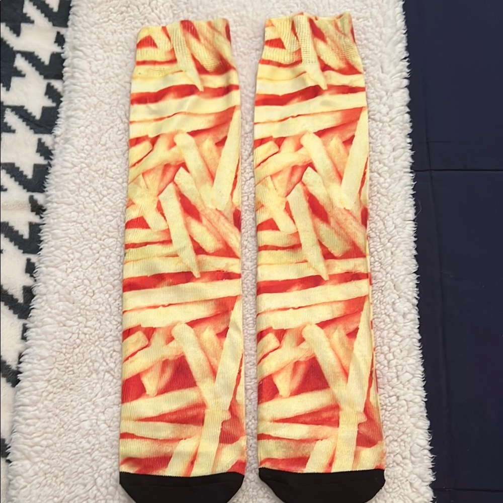 French Fry Patterned Socks